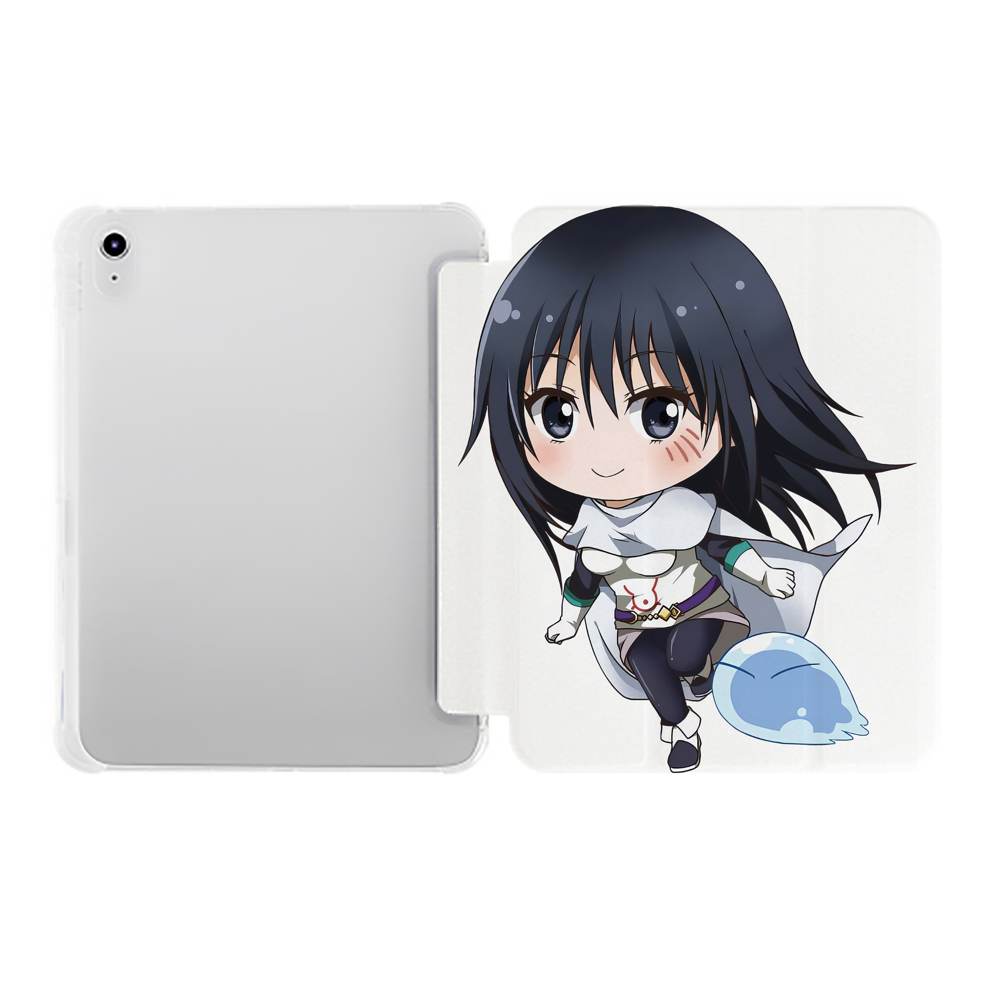 （画像用） 転スラ Regarding Reincarnated to Slime IPad ケース ペン収納付き 三つ折りスタンド PUレザー×シリコン 対応機種9.5/10.5/10.9インチ